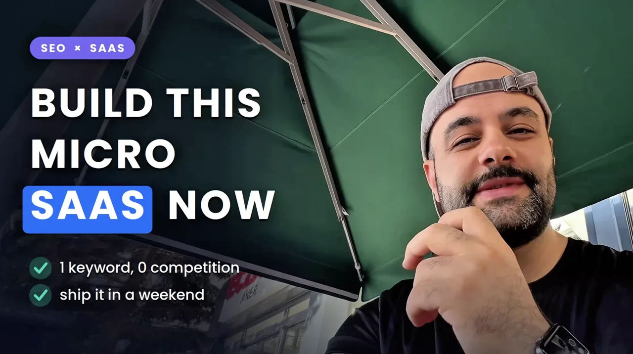 Build this micro SaaS now video cover